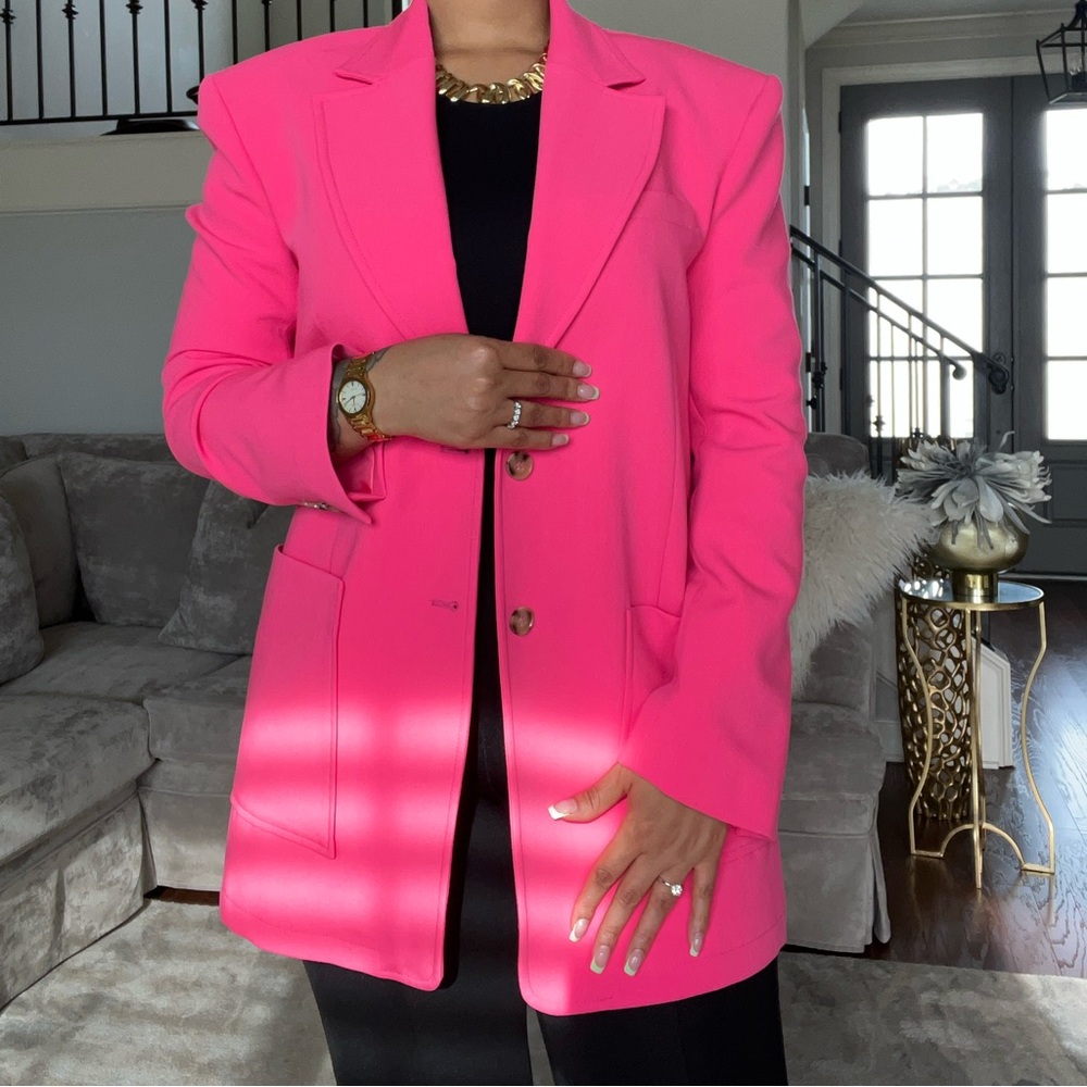 ZARA MENSWEAR STYLE NEON PINK BLAZER